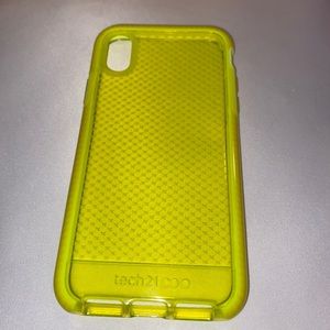 Neon yellow IPhone XS phone case!